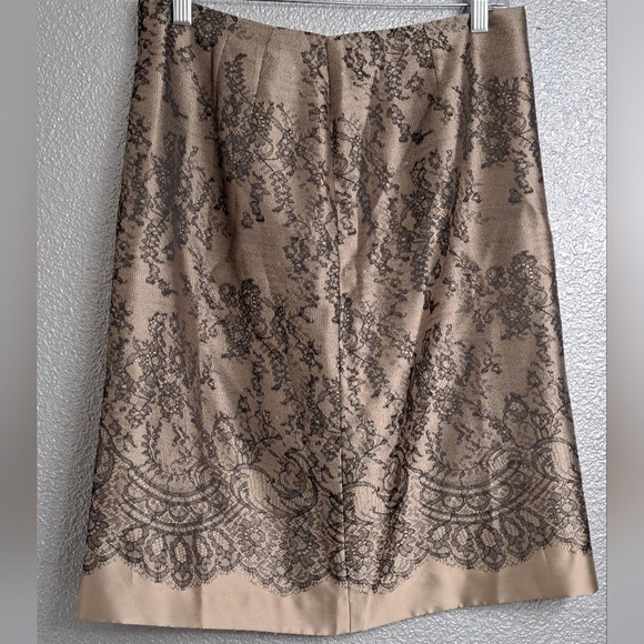 Vintage Talbots Lace Print A Line Midi Skirt  Size 8 - Picture 1 of 5